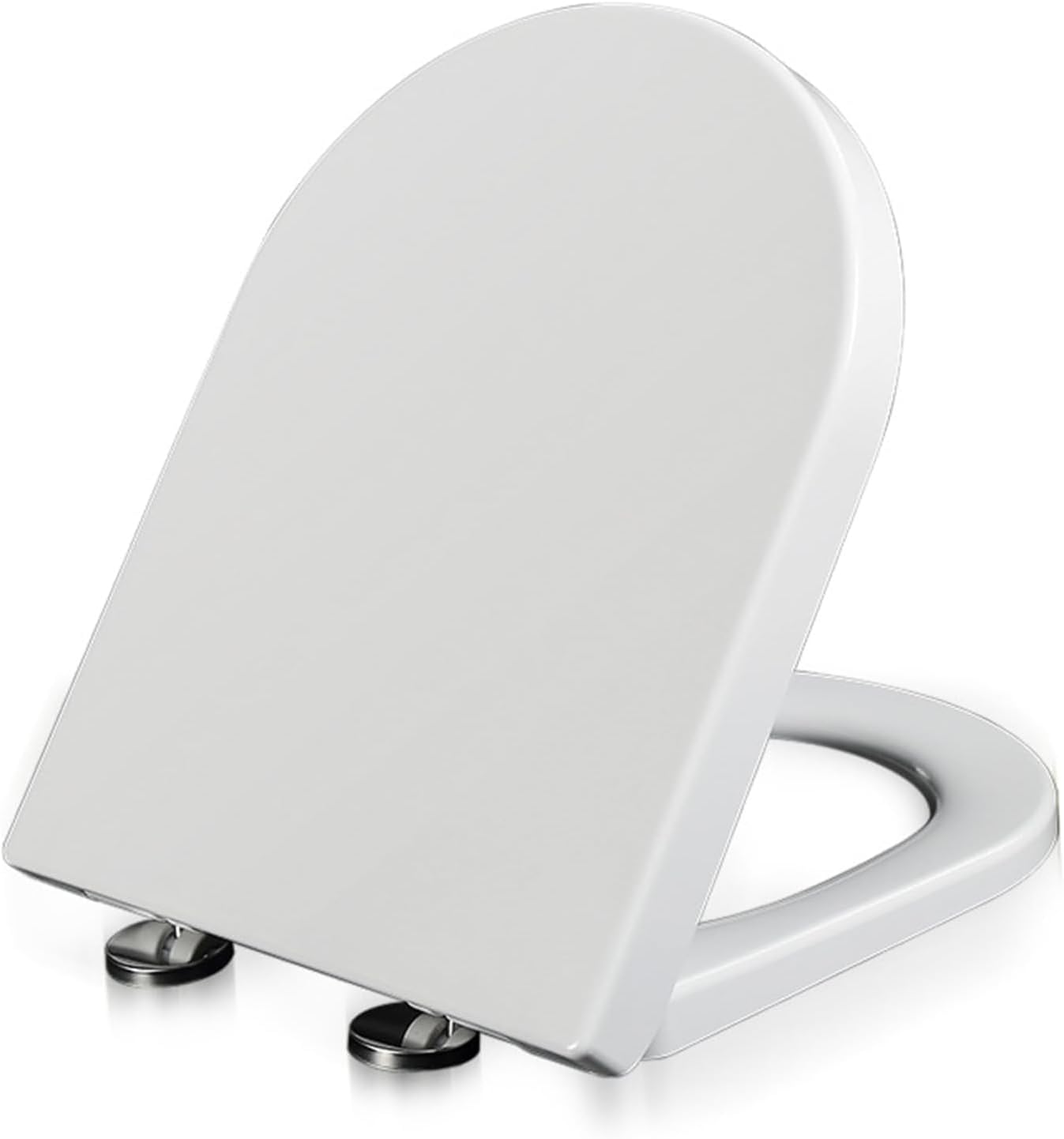 Beauenty Toilet Seat, U Shape Toilet Seat with Adjustable Hinges, Slow Close Toilet Cover, Thickening Plastic Strong and Durable, Prevent Noise, Easy to...