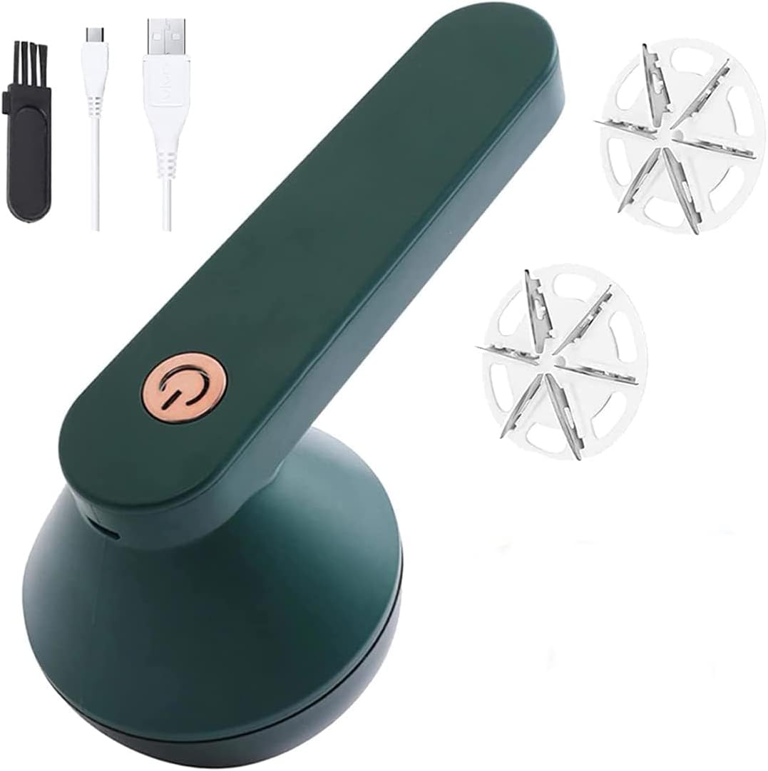 AWH Terrain Hill Electric Lint Remover Rechargeable - Dragentle Electric Lint Remover, Fabric Shaver Fuzz Remover, Sweater Shavers to Remove Pilling, Portable Lint Remover for Clothes (Green)