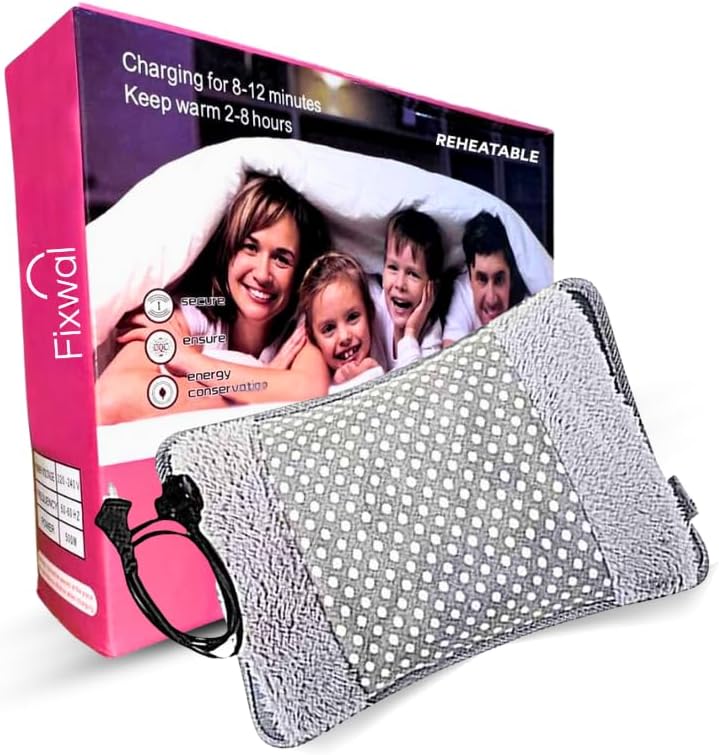 Fixwal® Heating Bag water for Pain Relief, Electric Heating Bag Heating Gel Pad-Heat Pouch, Electric Hot Water Bag (Assorted Color)
