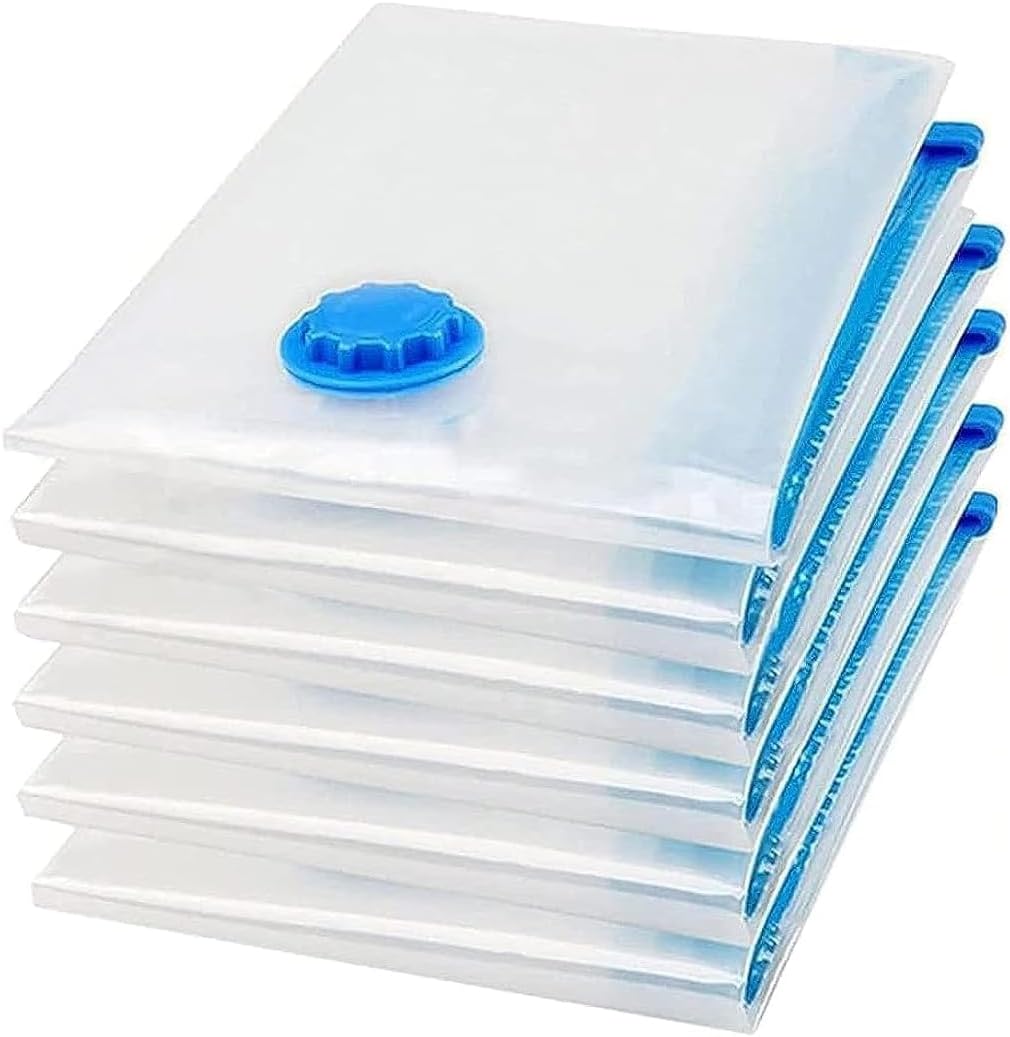 Home-Brand Home Brand Vacuum Storage Bags 70 x 100cm, 6 Pack Space Saver Bags, Reusable Compression Bags Space Saver, Vacuum Bag for Packing,Clothes, Bedding, Travel